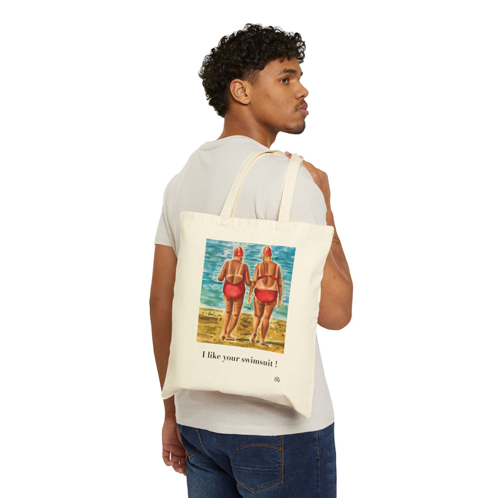'I like your swimsuit!" Tote
